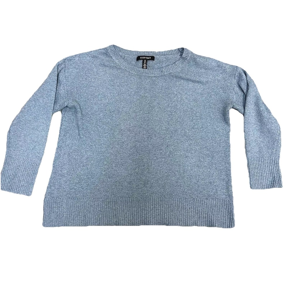 Ellen Tracy Women's Large Sweater Crewneck‎ Soft Pullover Winter Boxy Sweatshirt